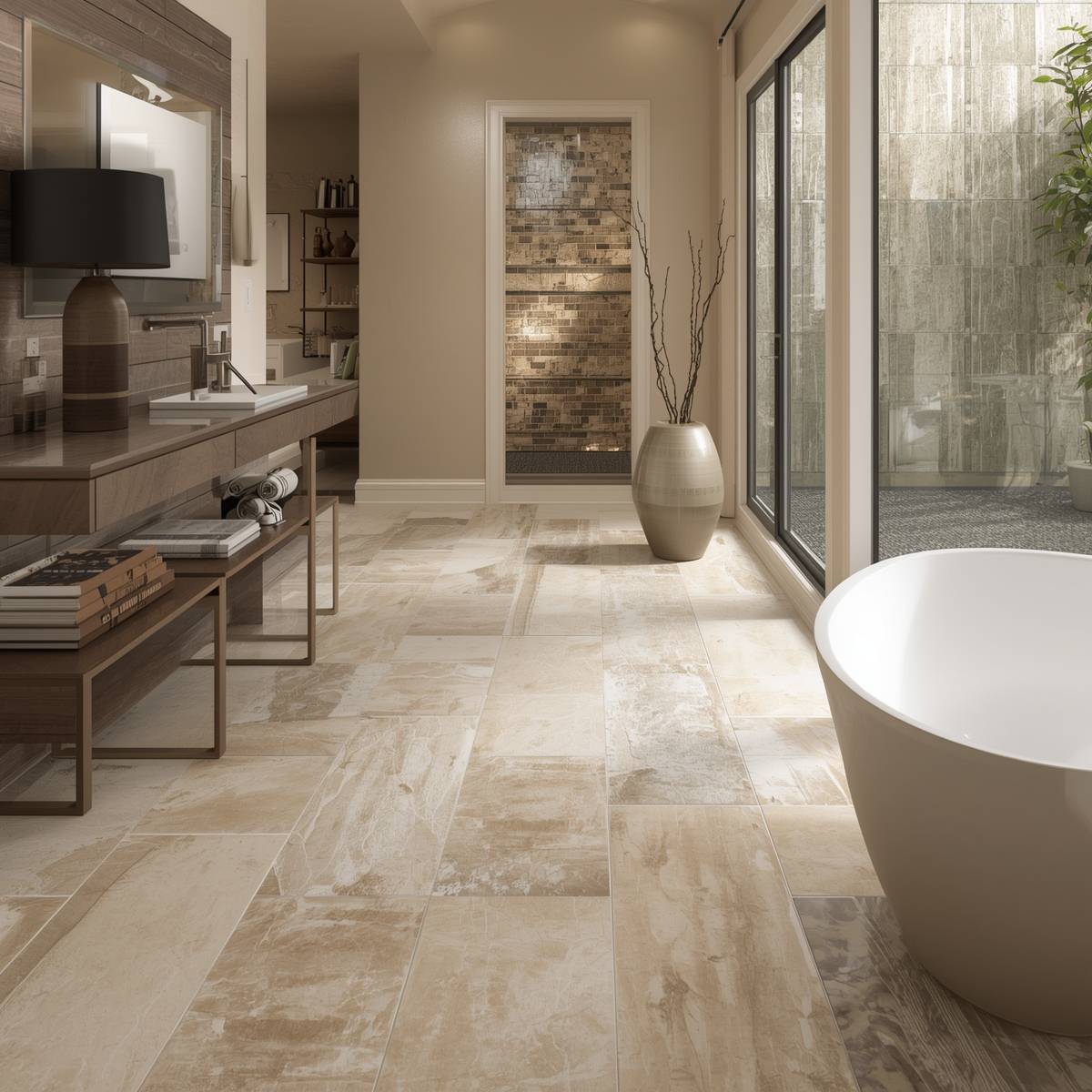 نمای طرح های سنگی در فاضای خانه